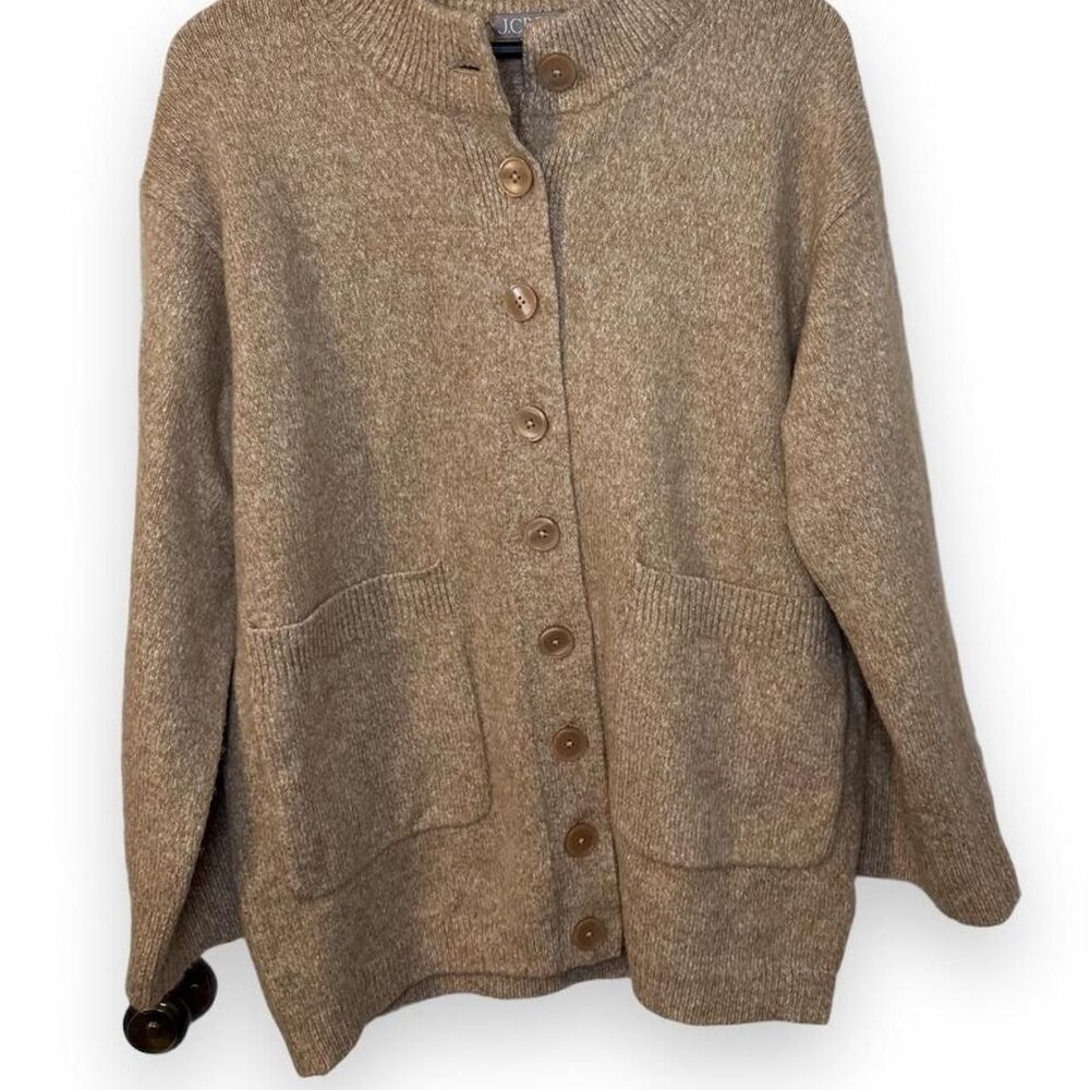 J.Crew ‘ Relaxed Milano-Stitch Cardigan ‘ Merino Wool Blend Oversized Cardigan
